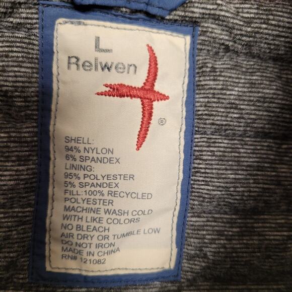 Huckberry Relwen Vest Mens L Blue Windzip Sleeveless Jacket Full Zip Outdoor - Picture 5 of 11